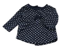 Tmavomodré triko s hvězdami na panenku 