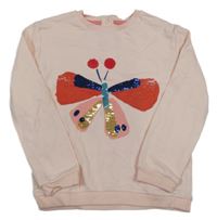 Světlerůžová mikina s motýlkem M&S