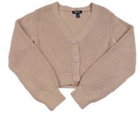 Starorůžový propínací crop svetr New Look