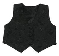 Černá vzorovaná vesta 