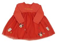 Červené šaty s Minnie a tylovou sukní George