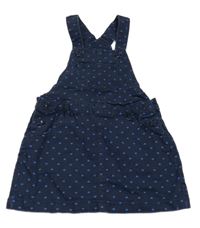 Tmavomodré laclové riflové šaty se srdíčky Little kids