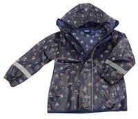 Tmavomodrá pláštěnka s loďkami a kapucí Lupilu