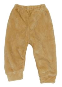 Béžové plyšové tepláky 