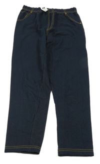 Nové - Tmavomodré capri legíny riflového vzhledu Dunnes Stores