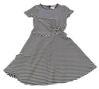 Nové - Bílo-tmavomodré pruhované šaty Primark