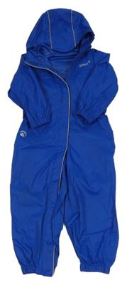 Tmavomodrá šusťáková jarní funkční kombinéza s logem a kapucí Gelert