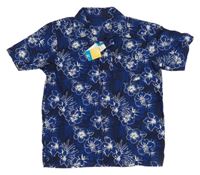 Nové - Tmavomodro-bílá květovaná košile Lily & Dan