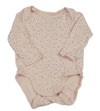 Světlerůžovo-černé puntíkaté body H&M
