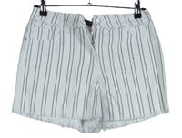 Dámské bílo-černé proužkované riflové kraťasy Denim