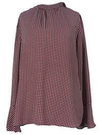Dámská červeno-bílá vzorovaná halenka s vázačkou Dorothy Perkins 
