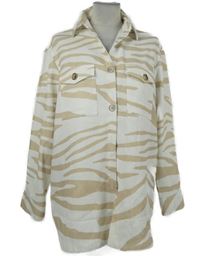 Dámská bílo-béžová vzorovaná košilová bunda River Island 