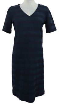 Dámské tmavomodré pruhované šaty White Label 