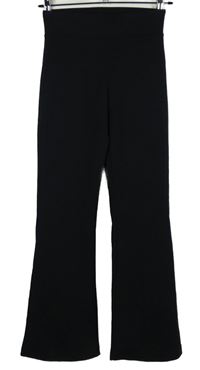 Dámské černé teplákové zvonové kalhoty M&S