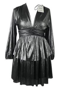 Nové - Dámská stříbrná šatová tunika s volánky Zara