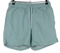 Pánské světlemodré vzorované plážové kraťasy Primark 