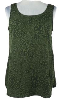 Dámská khaki vzorovaná lehká halenka 