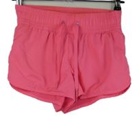Dámské neonově růžové šusťákové kraťasy H&M