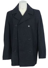 Pánský tmavošedý vlněný kabát Thomas Nash