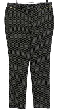 Dámské černo-béžové vzorované kalhoty New Look 