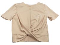 Světlerůžové sportovní crop tričko s potiskem Holyfield