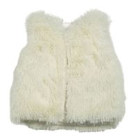 Smetanová kožešinová vesta 