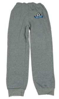 Světlešedé tepláky s potiskem 