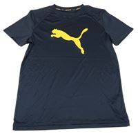 Tmavomodré sportovní tričko s logem Puma
