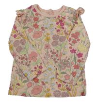 Světlerůžové květinové triko Nutmeg