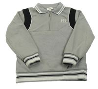 Šedo-černá mikina s výšivkou River Island