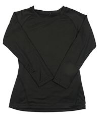 Černé elastické sportovní funkční triko 