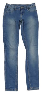 Modré elastické skinny rifle C&A