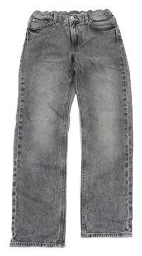 Šedé melírované bootcut rifle H&M
