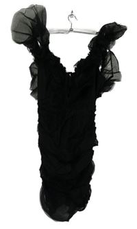 Dámské černé síťované slavnostní šaty Pink Boutique