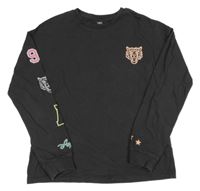 Tmavošedé triko s tygrem M&S