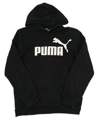 Černá mikina s logem a kapucí Puma 