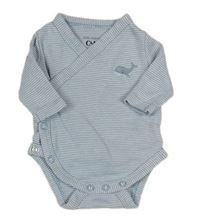 Světlemodré pruhované zavinovací body s velrybou C&A vel.42