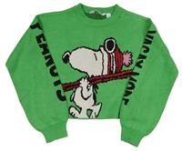 Zelený crop svetr se Snoopym H&M
