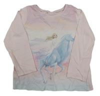 Světlerůžové triko s Elsou 