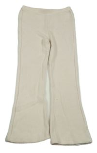 Smetanové úpletové flare tepláky F&F