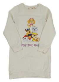 Bílé teplákové šaty s Tlapkovou patrolou Nickelodeon