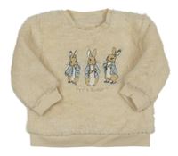 Pudrová chlupatá mikina Peter Rabbit