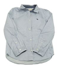 Bílo-modrá kostkovaná košile s výšivkou H&M