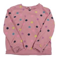 Růžovo-barevná puntíkatá mikina M&S