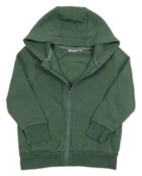 Khaki propínací mikina s kapucí Kids