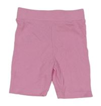 Růžové žebrované elastické kraťasy Primark