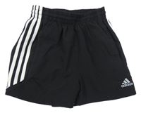Černo-bílé šusťákové funkční kraťasy Adidas