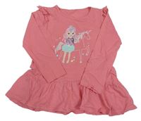 Růžové peplum triko s princeznou Kiki&Koko