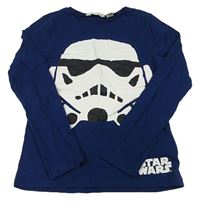 Tmavomodré triko se Star Wars H&M