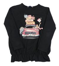 Černá mikina s autem a kufry Mayoral